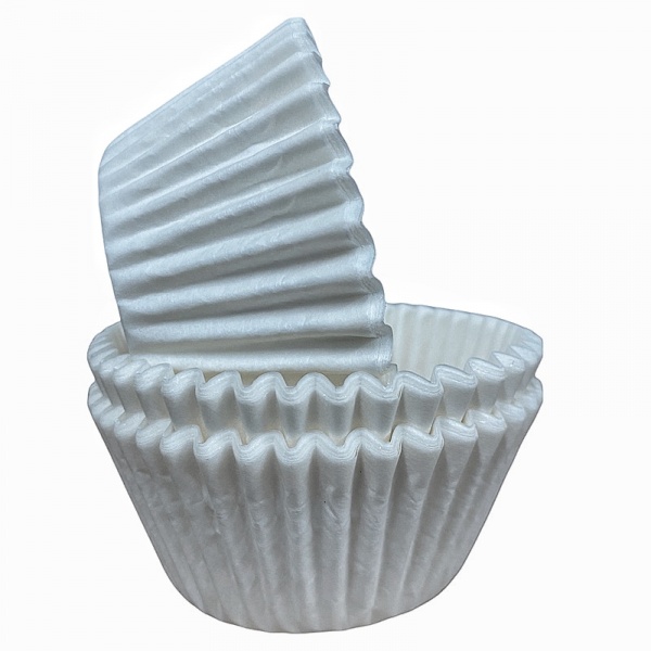 CCBS5916 - White Crimpted Muffin Cases 51GSM (EW502) x 500
